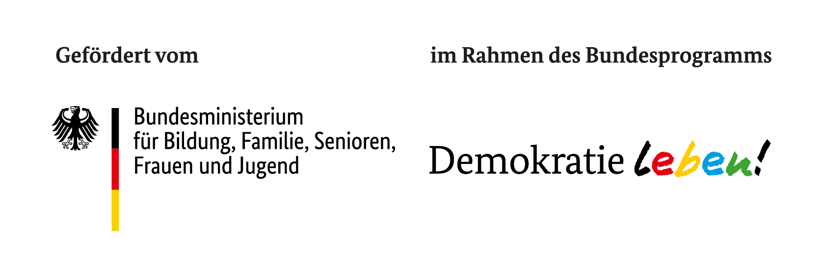 Gefördert vom Bundesministerium für Bildung, Familie, Senioren, Frauen und Jugen, im Rahmen des Bundesprogramms Demokratie leben!